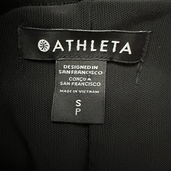 Athleta Delancey Black Half Zip Long Sleeve Mock Neck Dress with Pockets-SP - Picture 9 of 13